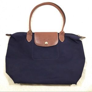 Longchamp Purple Medium Le Pliage Tote Bag Purse